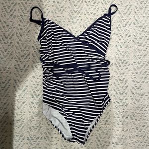 GAP Maternity Sailor Stripe Bathing Suit